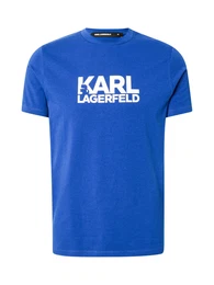 T-Shirt royalblau / wei