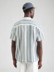 Only & Sons Hemd 'ONSSAVIER' cyanblau/weiß