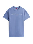 Tommy Jeans T-Shirt taubenblau/weiß