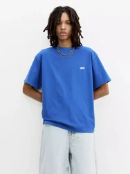 Pull&Bear T-Shirt 'STWD' blau/weiß