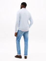 TOMMY HILFIGER Strickjacke Essential hellblau