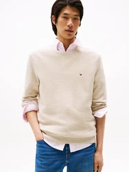TOMMY HILFIGER Pullover 'ESSENTIAL' STEUERKREUZ cappuccino