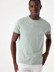 GARCIA T-Shirt 'Garcia' mint/weiß