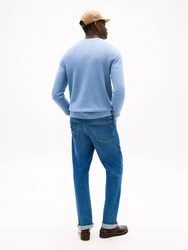TOMMY HILFIGER Pullover 'ESSENTIAL' STEUERKREUZ hellblau