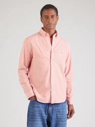Gant Langarmhemd REG POPLIN STRIPE SHIRT hellorange/weiß