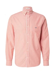 Gant Langarmhemd REG POPLIN STRIPE SHIRT hellorange/weiß