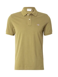 GANT Poloshirt Regular Shield Pique Polo oliv