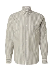 Gant Langarmhemd REG POPLIN STRIPE SHIRT oliv/weiß