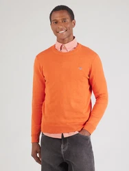 Gant Strickpullover Classic C-Neck dunkelorange