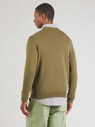 Gant Strickpullover Classic C-Neck oliv