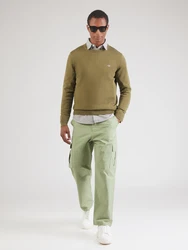 Gant Strickpullover Classic C-Neck oliv