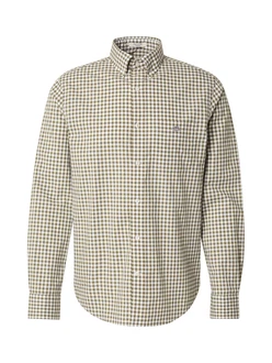 Gant Langarmhemd khaki/weiß