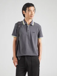 BOSS Poloshirt 'Paddy' gelb/dunkelgrau/weiß