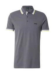 BOSS Poloshirt 'Paddy' gelb/dunkelgrau/weiß