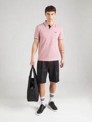BOSS Poloshirt 'Paul' rosa/schwarz/weiß