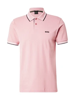 BOSS Poloshirt 'Paul' rosa/schwarz/weiß