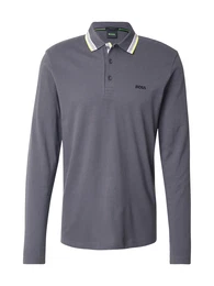 Poloshirt 'Plisy' gelb / dunkelgrau / wei