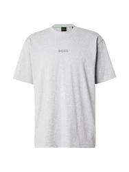 BOSS GREEN T-Shirt Tee 10 mit Rundhalsausschnitt hellgrau/silber