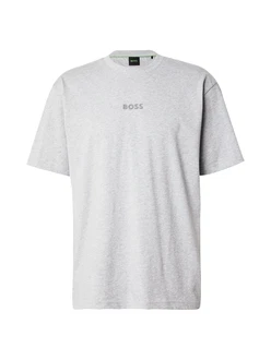 BOSS GREEN T-Shirt Tee 10 mit Rundhalsausschnitt hellgrau/silber