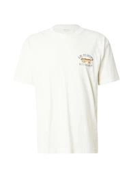 T-Shirt 'CITY BIZ' beige / rot / schwarz / wei