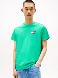 Tommy Jeans T-Shirt 'ESSENTIAL' marineblau/jade/rot/weiß