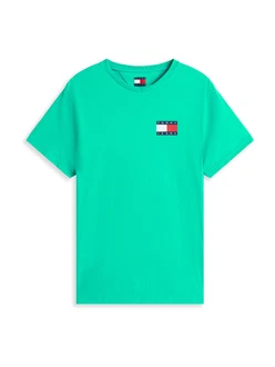 Tommy Jeans T-Shirt 'ESSENTIAL' marineblau/jade/rot/weiß