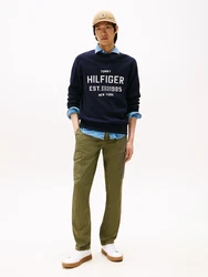 TOMMY HILFIGER Hose 'DENTON' oliv