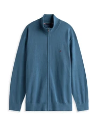Tommy Hilfiger Strickjacke BT-ESSENTIAL COTTON ZIP THRU (in bracket if parent id exists) blau