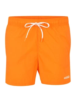 HUGO Badeshorts 'Haiti' orange/weiß