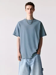 Pull&Bear T-Shirt taubenblau