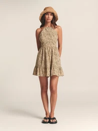 Obleka 'LILA MINI DRESS' zelena / črna