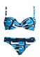 KangaROOS Bikini nebeško modra / črna / bela