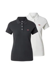LEVI'S Tričko 'Housemark Polo Shirt (2-Pack)' černá / bílá