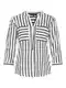 VERO MODA Halenka 'Erika' tmavě šedá / bílá VERO MODA Halenka 'Erika' tmavě šedá / bílá