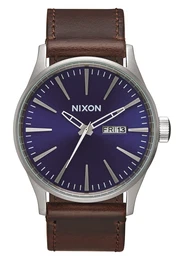 Armbanduhr ''''Sentry Leather'''' blau / braun / silber