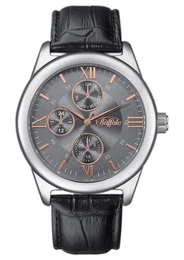 BUFFALO Armbanduhr schwarz / silber