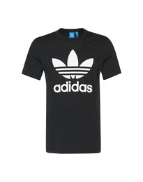 ADIDAS ORIGINALS T-Shirt mit Rundhalsausschnitt schwarz / weiß