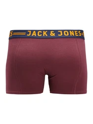 Jack & Jones Unterhemd Sense Trunks 3-Pack 3612 navy / orange / weinrot