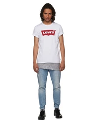 Levi's T-Shirt rot/weiß