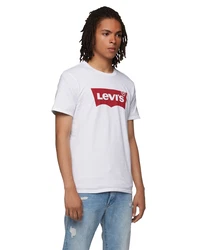 Levi's T-Shirt rot/weiß