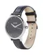 Nixon Analogové hodinky ''''Kensigton Leather''''  černá / stříbrná