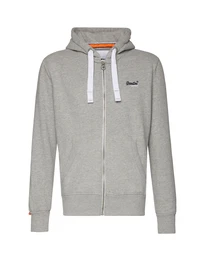 Superdry Sweatshirtjacke Orange Label Ziphood hellgrau