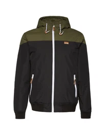 bergangsjacke 'Insulaner' oliv / schwarz