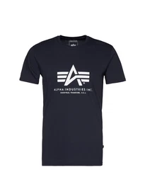 T-Shirt weiß / nachtblau