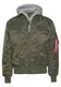 ALPHA INDUSTRIES Prehodna jakna ''''MA-1 D-Tec''''  pegasto siva / oliva