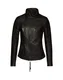 Tigha Lederjacke Iver black denim