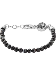 Armband ''''Beaded Studs'''' schwarz / silber