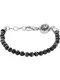DIESEL Armband ''''Beaded Studs'''' schwarz / silber