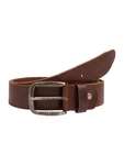 JACK & JONES Gürtel JJIPAUL JJLEATHER BELT NOOS braun/silber