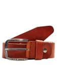 JACK & JONES Gürtel JJIPAUL JJLEATHER BELT NOOS rostbraun/silber